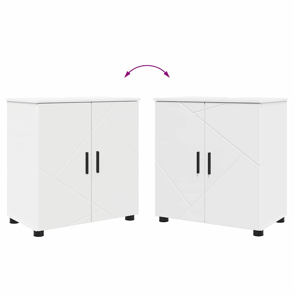 Set namještaja za kupaonicu Zidne s pohranom 2 pcs Bijelo