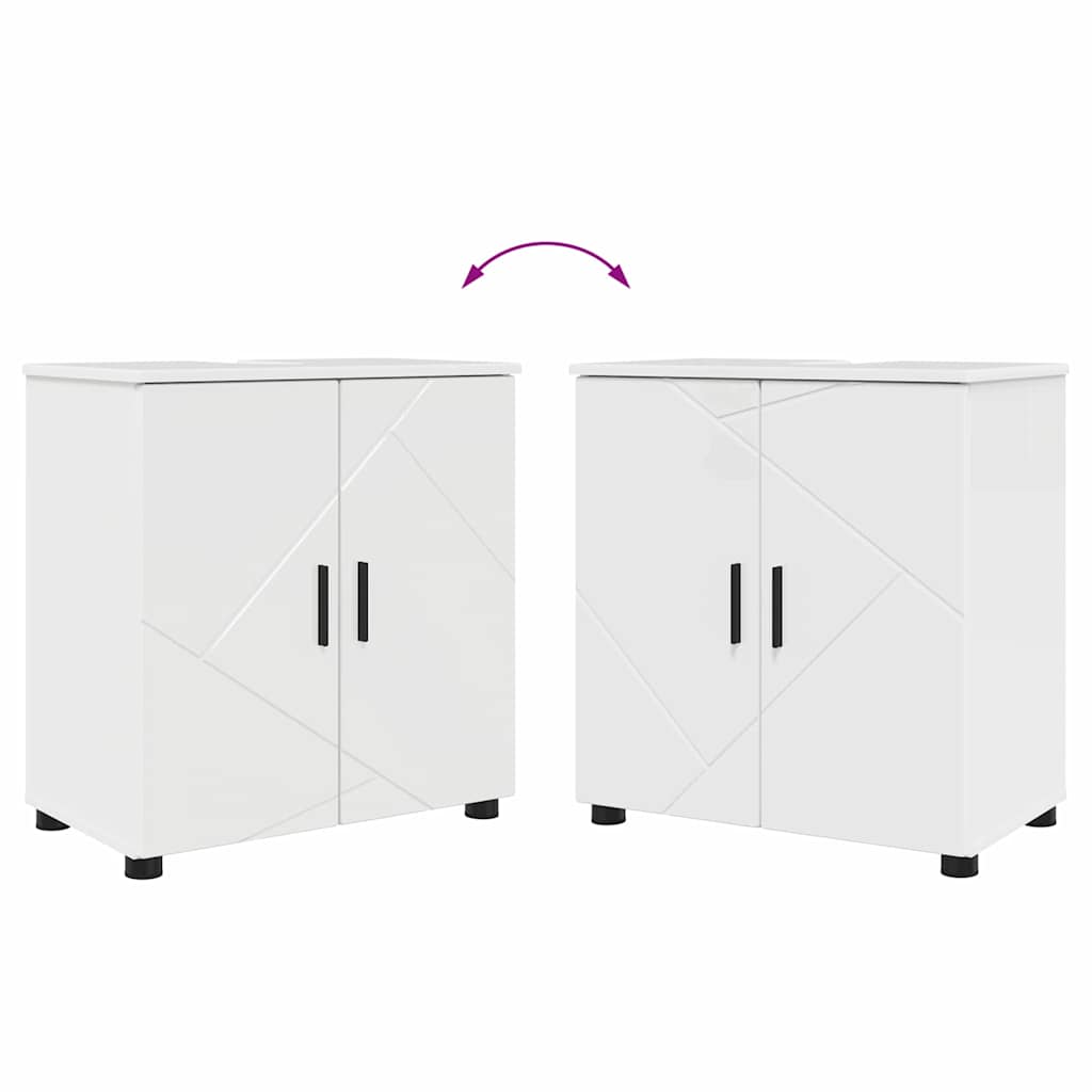 Set namještaja za kupaonicu Zidne 4 pcs Visoki sjaj bijela