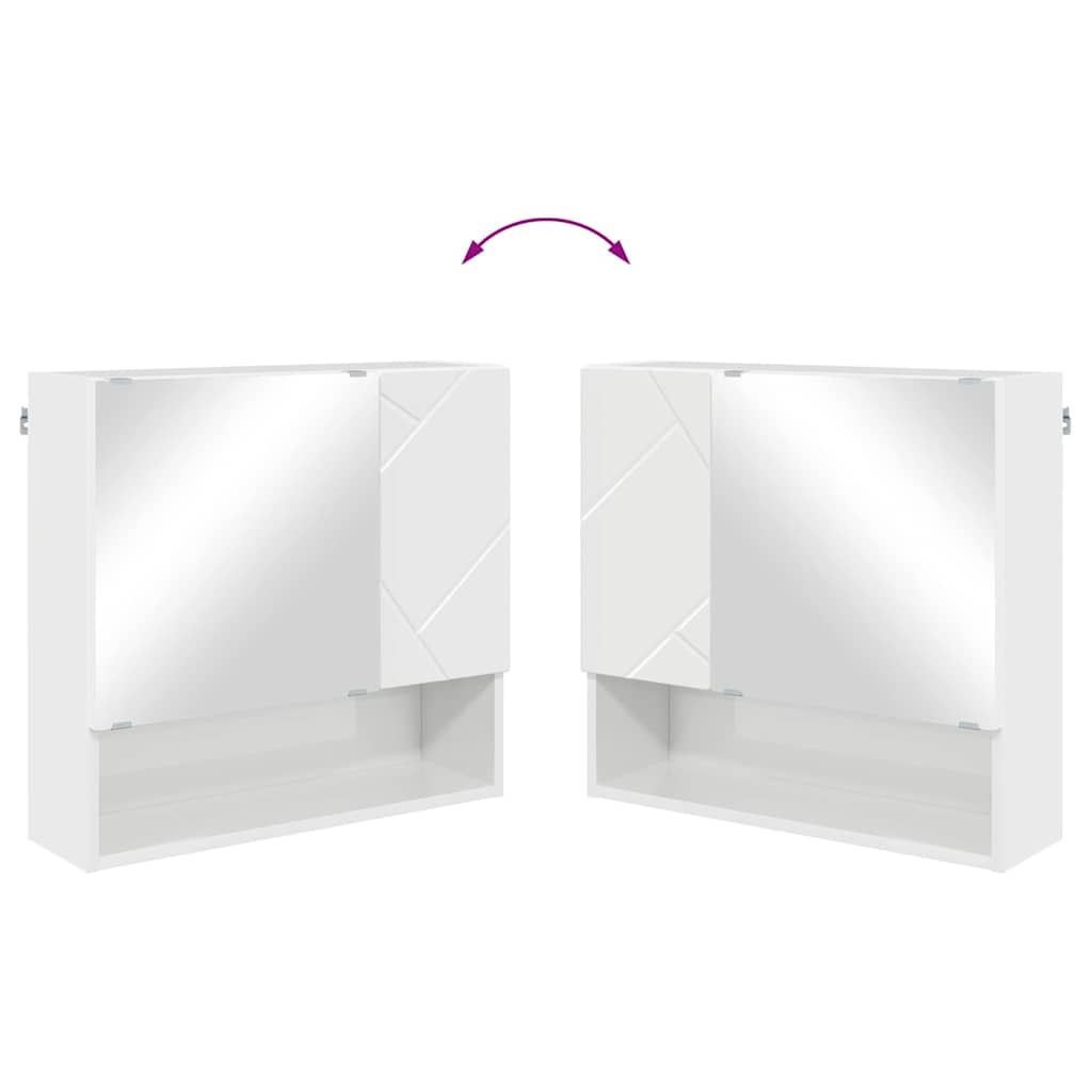 Set namještaja za kupaonicu Zidne 4 pcs Visoki sjaj bijela