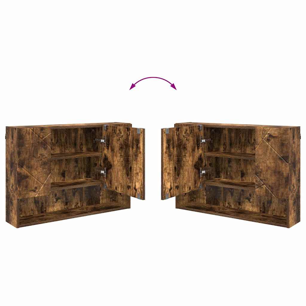 Set namještaja za kupaonicu 3 kom. Dimljeni hrast Smeđa 76,5 x 35 x 64 cm