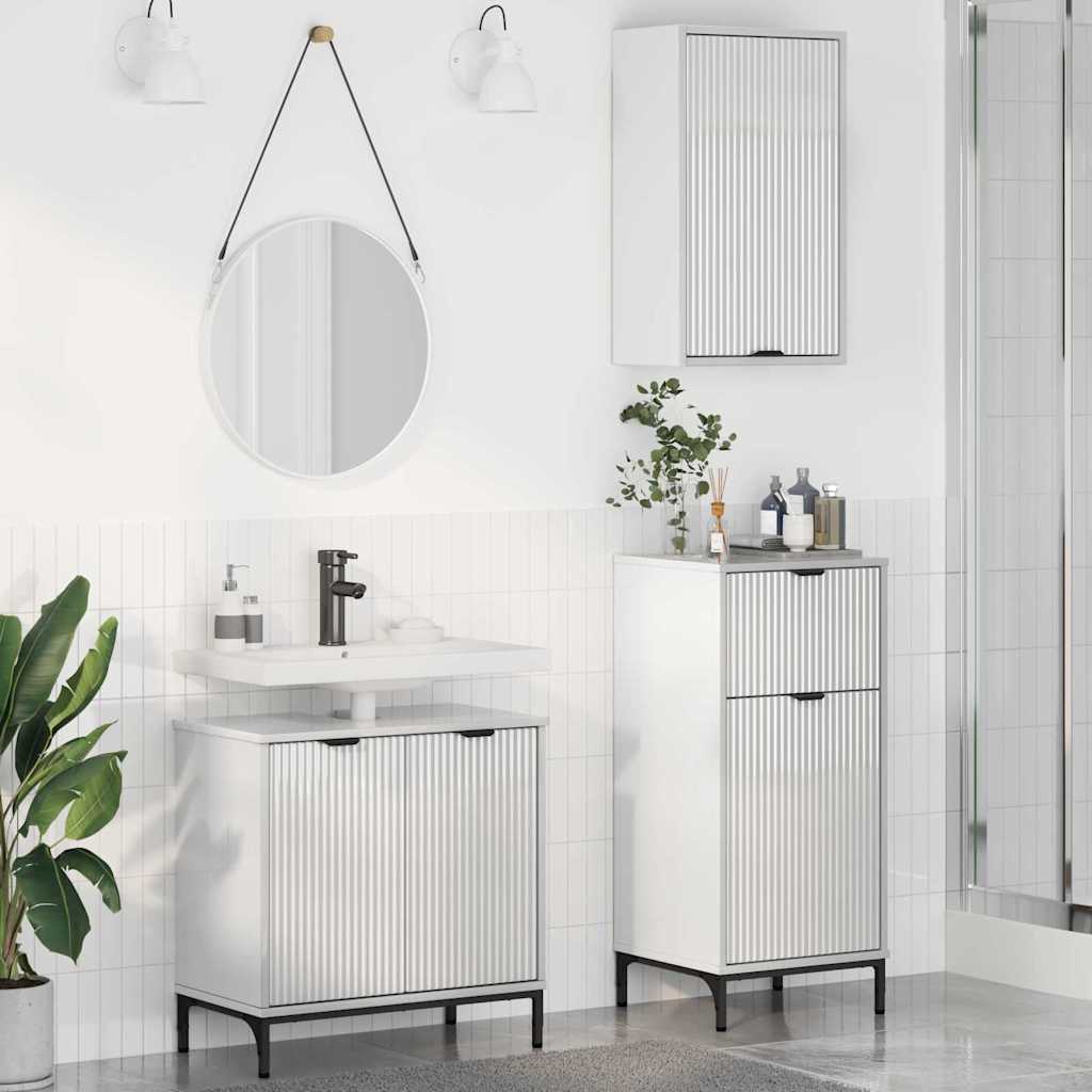 Set namještaja za kupaonicu Zidne 3 pcs Visoko sjajno bijela