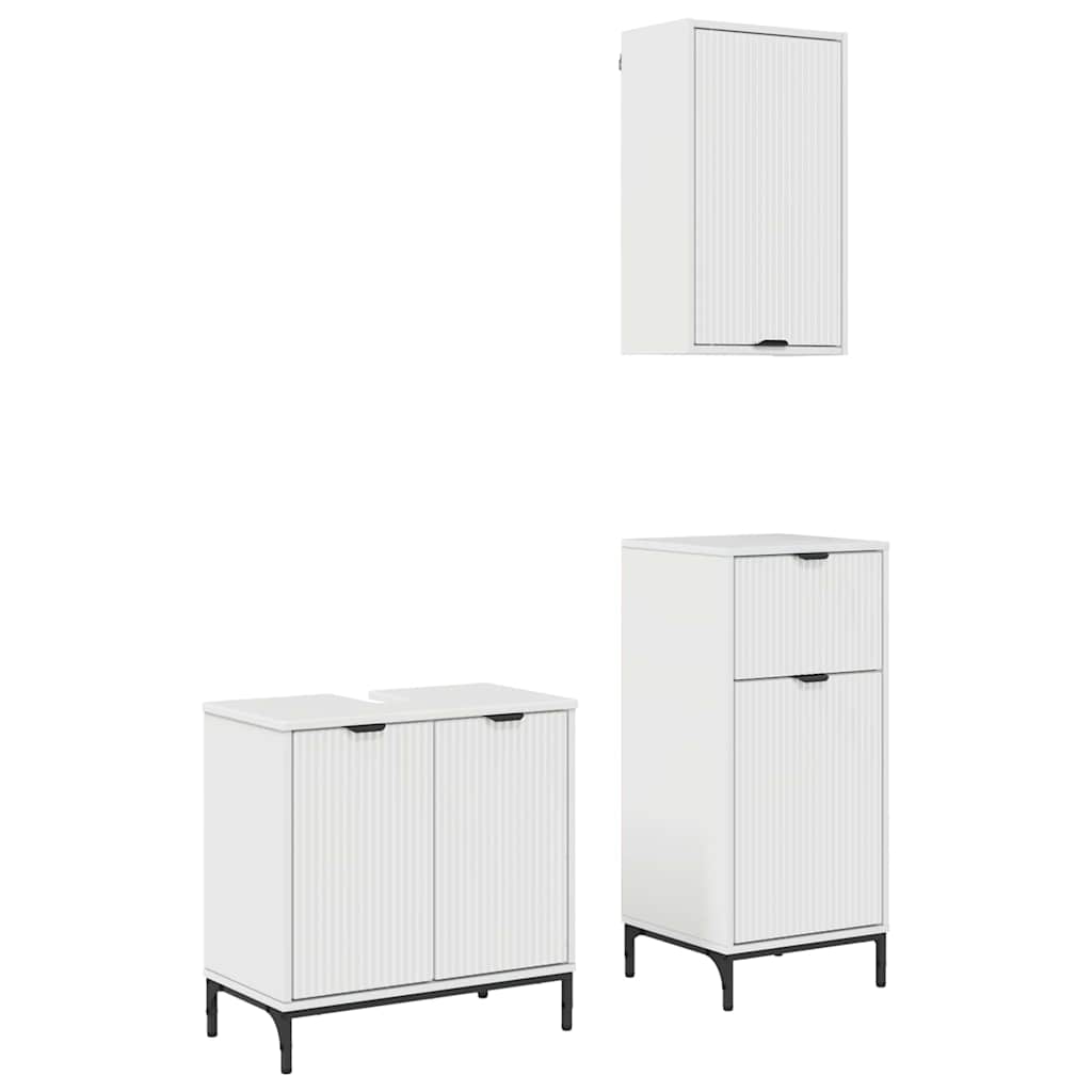 Set namještaja za kupaonicu Zidne 3 pcs Visoko sjajno bijela