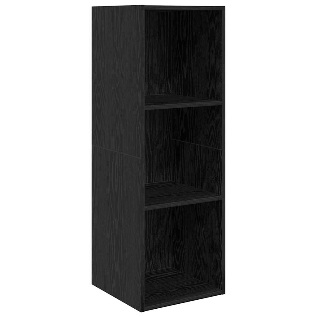 Set TV komoda Zidne 3 pcs Crni hrast Konstruirano drvo