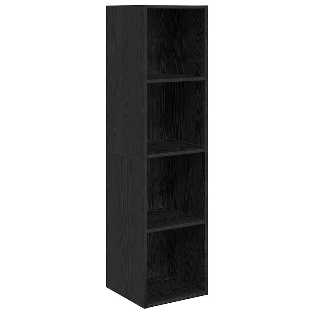 Set TV komoda Zidne 3 pcs Crni hrast Konstruirano drvo
