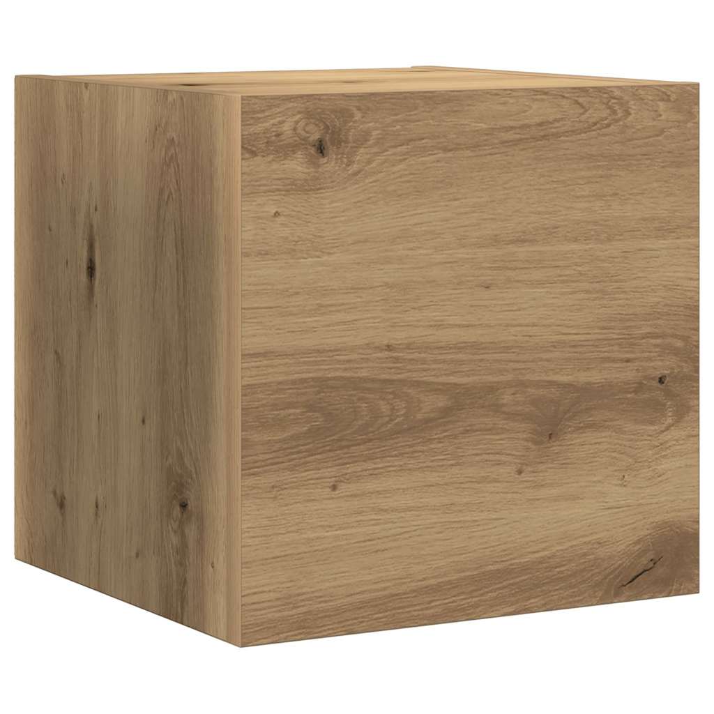 Set TV komoda Zidne 7 pcs Umjetnički hrast Konstruirano drvo