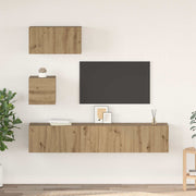 Set TV komoda 3 kom. Umjetnički hrast Konstruirano drvo Smeđa 80 x 30 x 30 cm