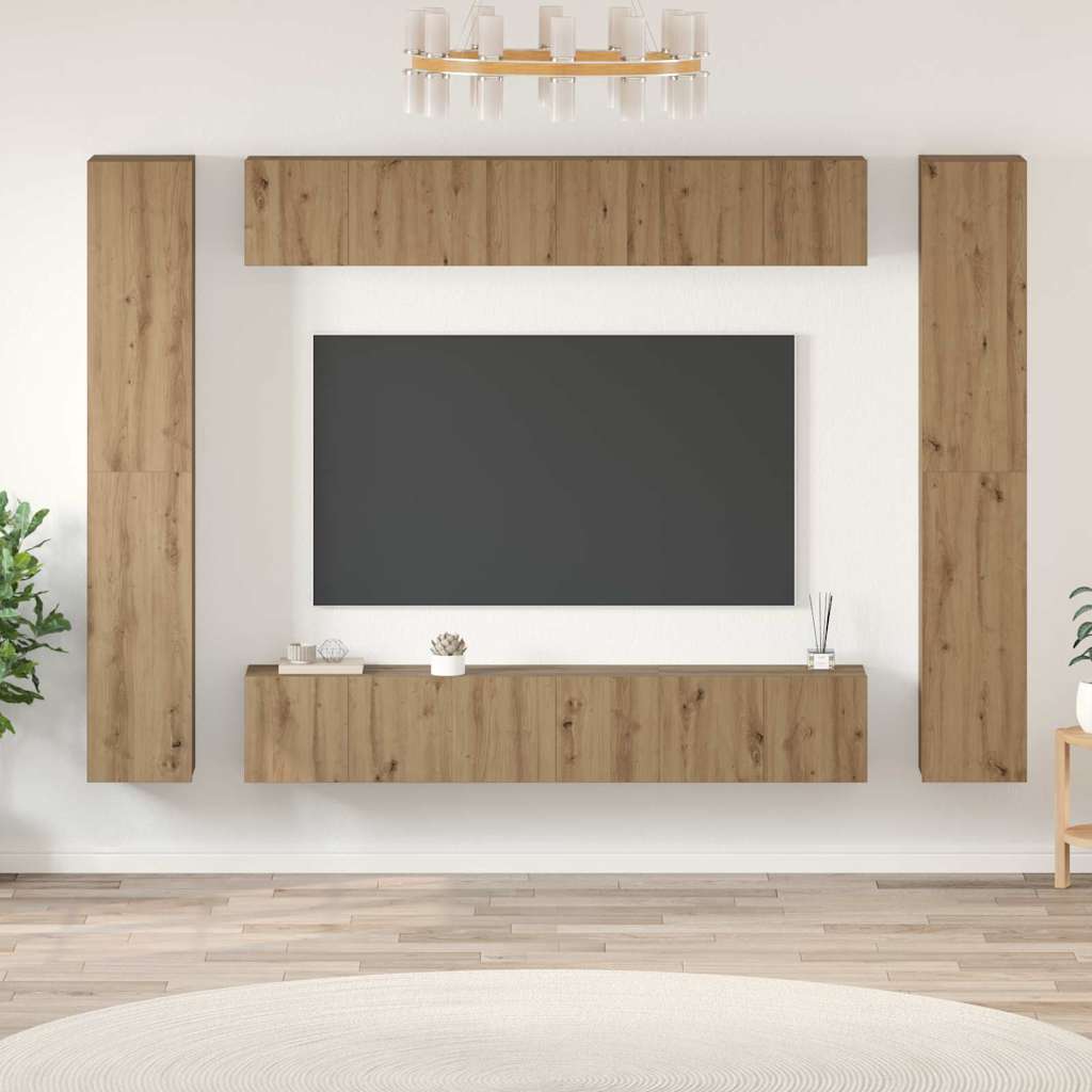 10-dijelni set TV ormarića od konstruiranog drva