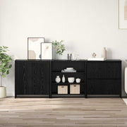 Kreveta 3 pcs Crni hrast 70 x 41 x 75 cm Konstruirano drvo