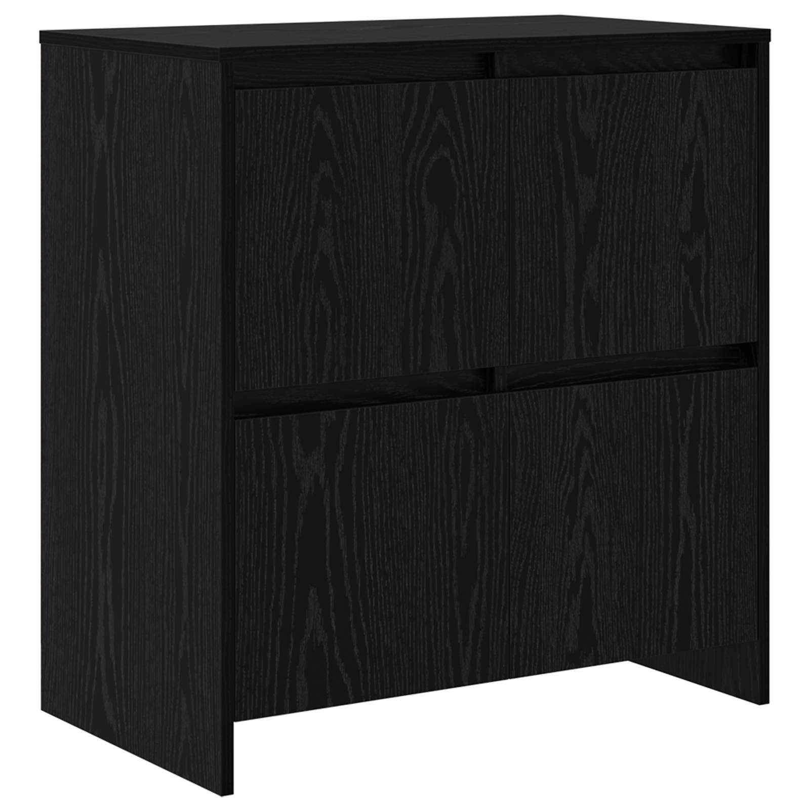 Kreveta 3 pcs Crni hrast 70 x 41 x 75 cm Konstruirano drvo