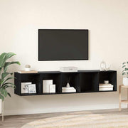 Set TV stalka Zidne 2 pcs Crni hrast Konstruirano drvo