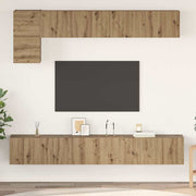 Set TV komoda Zidne 5 pcs Umjetnički hrast Konstruirano drvo