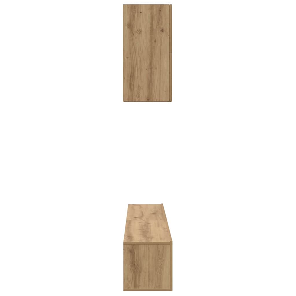 Set TV komoda Zidne 5 pcs Umjetnički hrast Konstruirano drvo