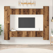Set TV komoda Zidne 10 pcs Staro drvo 30,5 x 30 x 90 cm