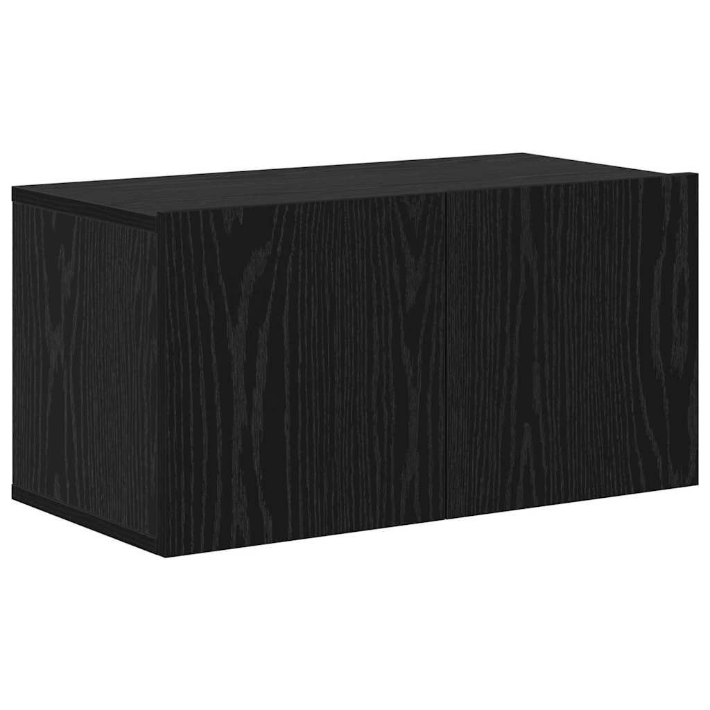 Set TV komoda Zidne 10 pcs Crni hrast Konstruirano drvo