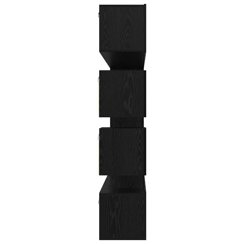 Set TV komoda Zidne 10 pcs Crni hrast Konstruirano drvo