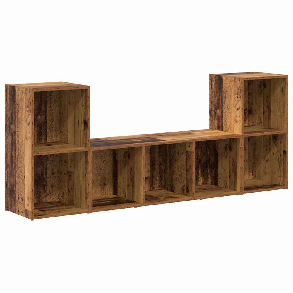 Set TV komoda Zidne 3 pcs Smeđa Konstruirano drvo