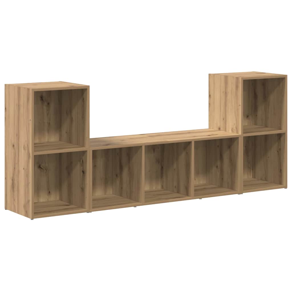 Set TV komoda Zidne 3 pcs Smeđa Konstruirano drvo