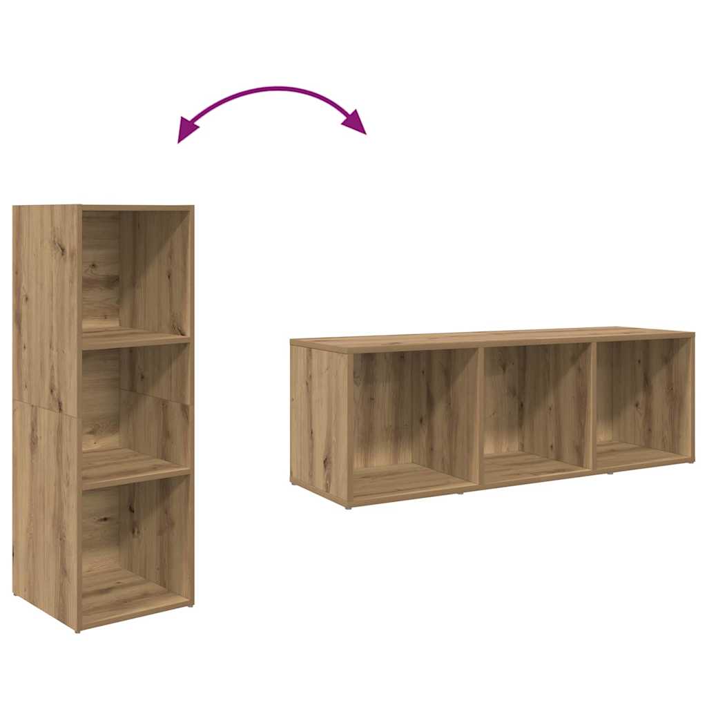 Set TV komoda Zidne 3 pcs Smeđa Konstruirano drvo