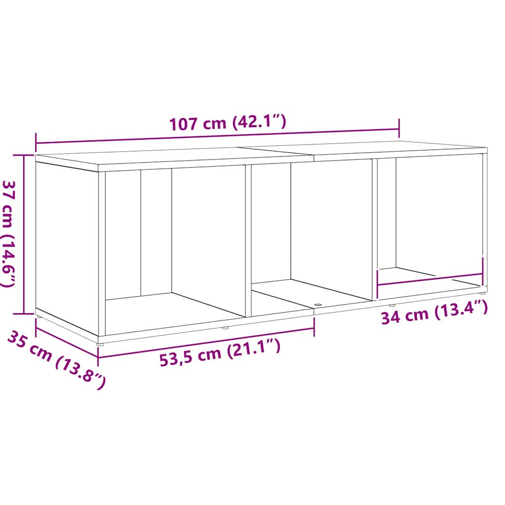 Set TV komoda Zidne 3 pcs Smeđa Konstruirano drvo