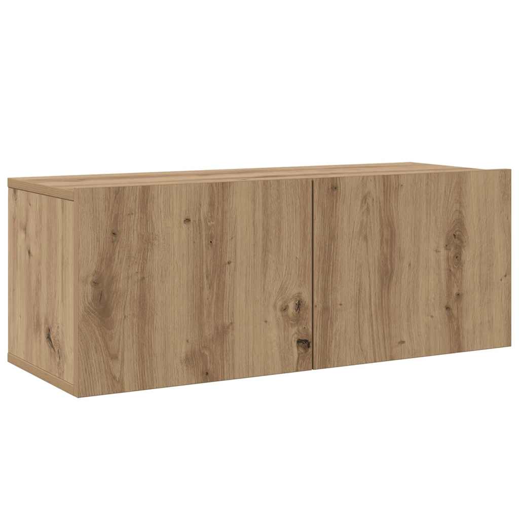 Set TV komoda Zidne 6 pcs Umjetnički hrast Konstruirano drvo