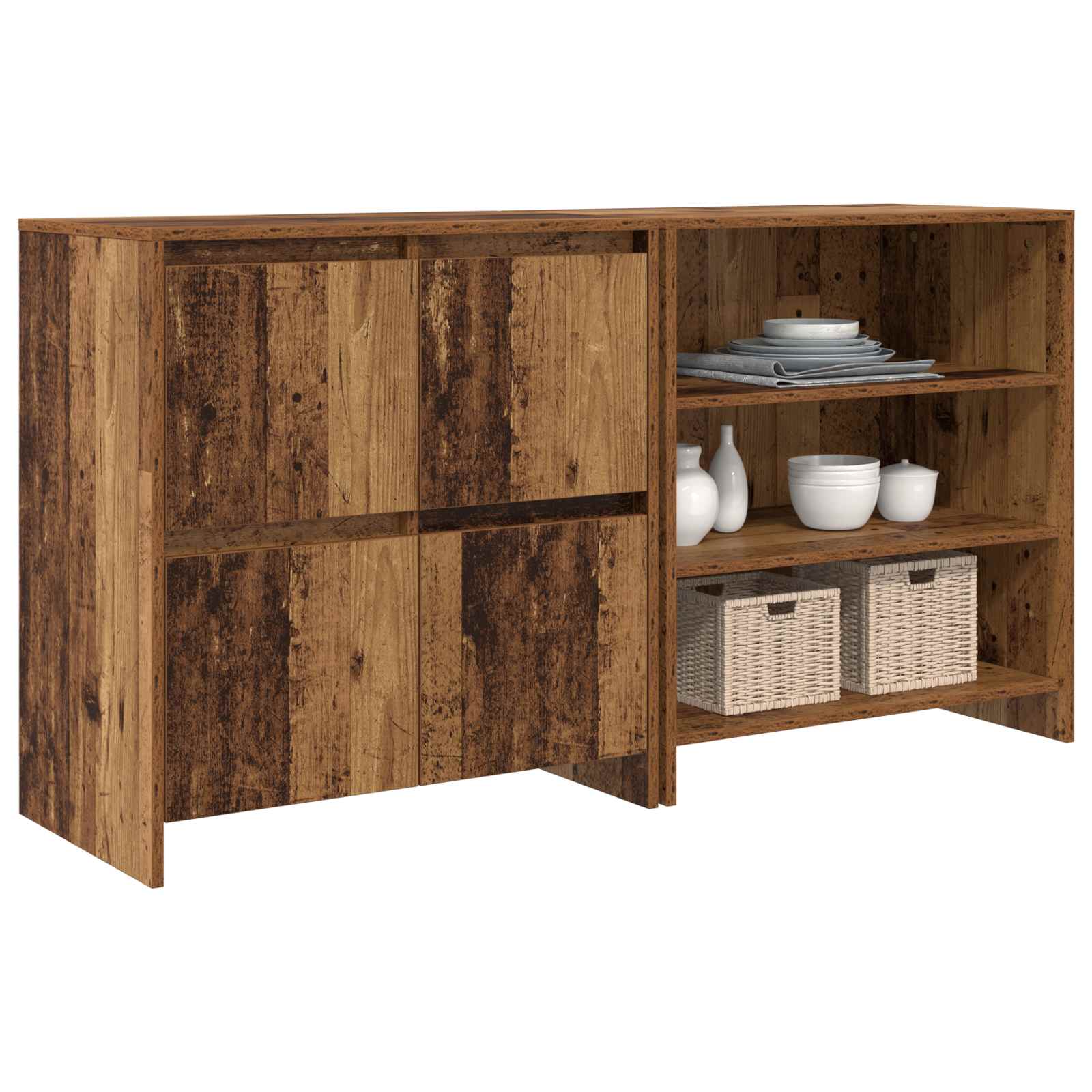 Kreveta 2 pcs Staro drvo 70 x 41 x 75 cm Konstruirano drvo