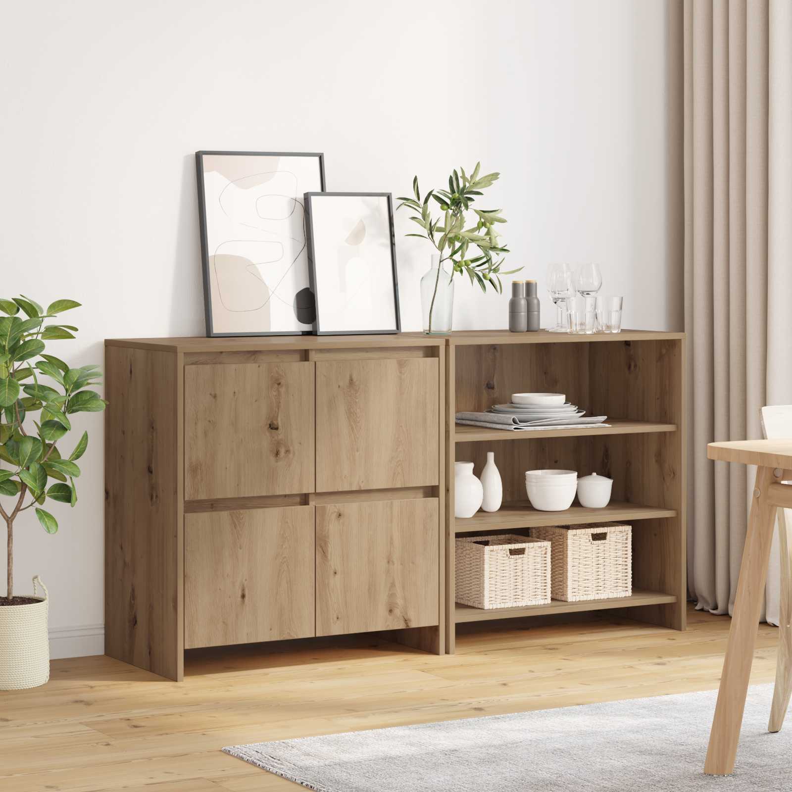 Kreveta 2 pcs Umjetnički hrast 70 x 41 x 75 cm