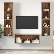 Set TV komoda Zidne 3 pcs Staro drvo Konstruirano drvo