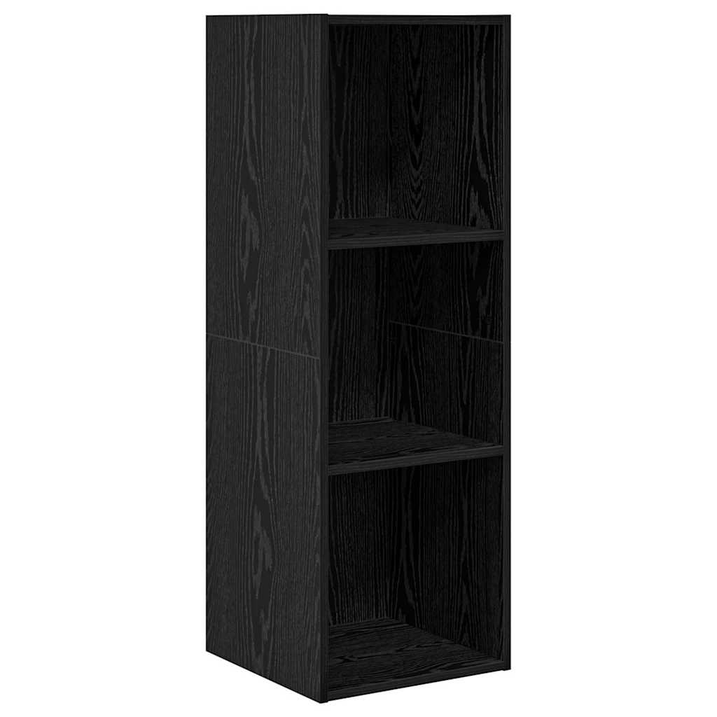 Set TV komoda Zidne 3 pcs Crni hrast Konstruirano drvo