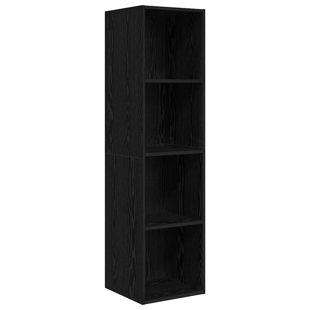 Set TV komoda Zidne 3 pcs Crni hrast Konstruirano drvo