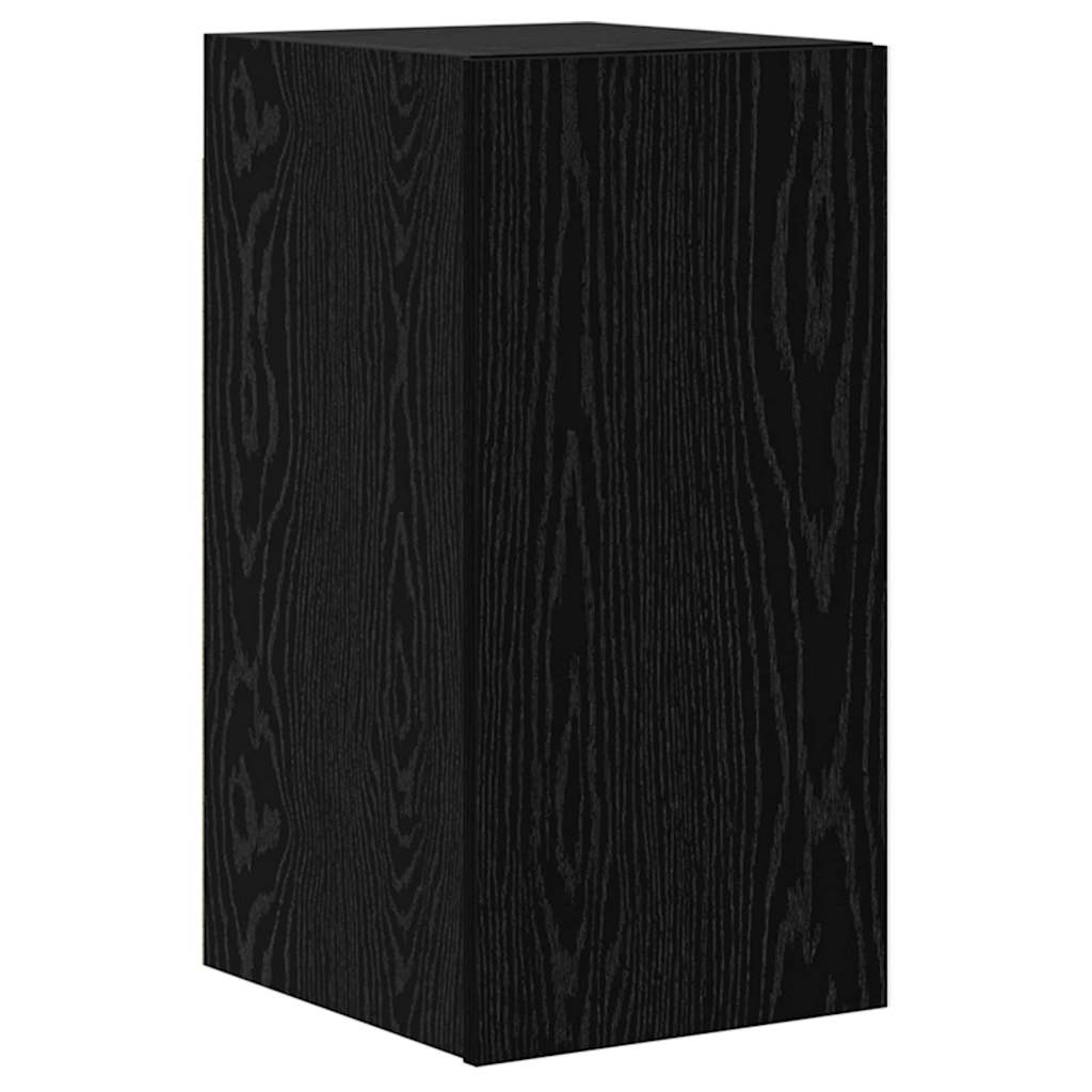 TV Kabinet za Zid 3 pcs 100 x 30 x 30 cm Crni hrast