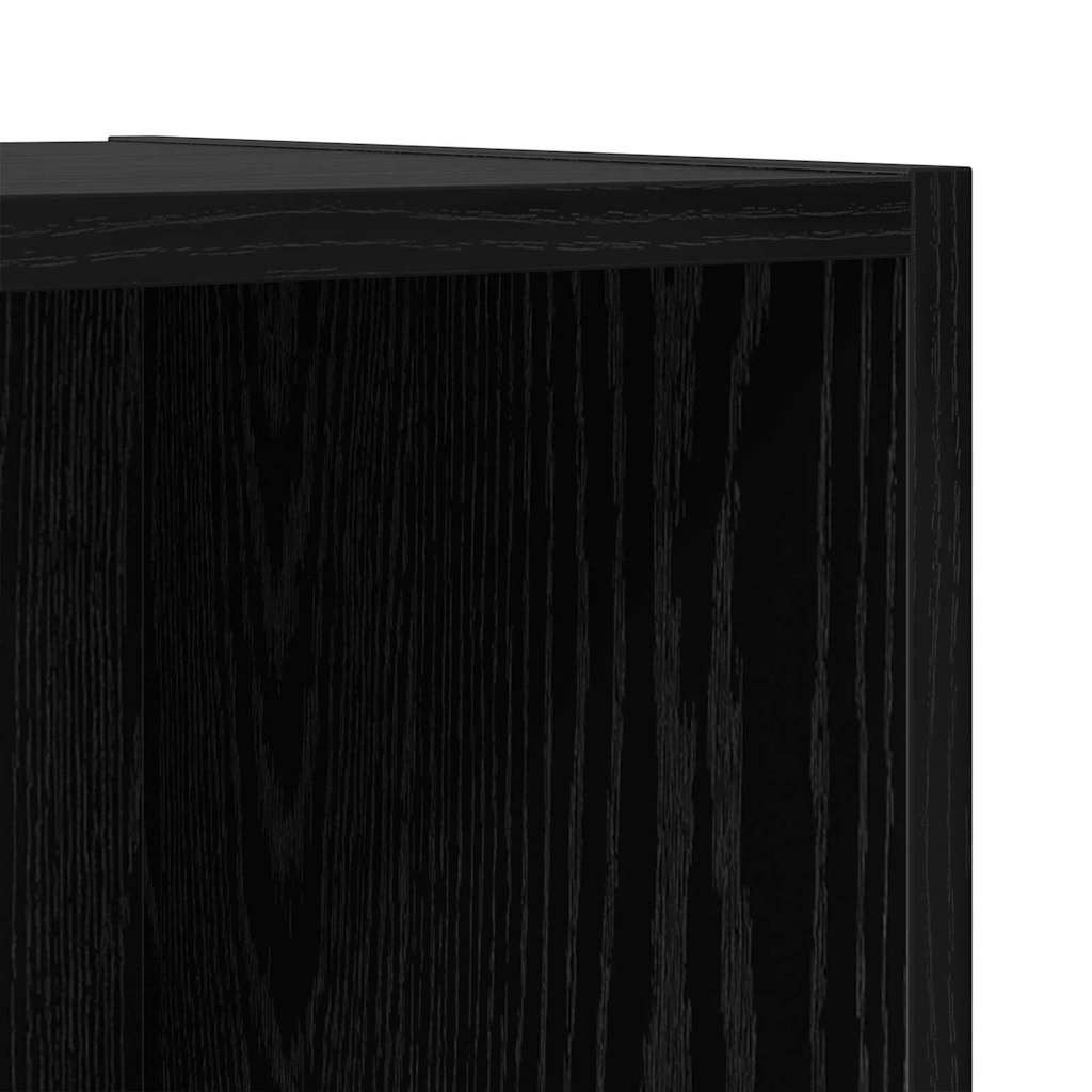 Set TV komoda Zidne 2 pcs Crni hrast Konstruirano drvo