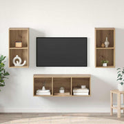 Set TV komoda Zidne Umjetnički hrast 37 x 37 x 107 cm