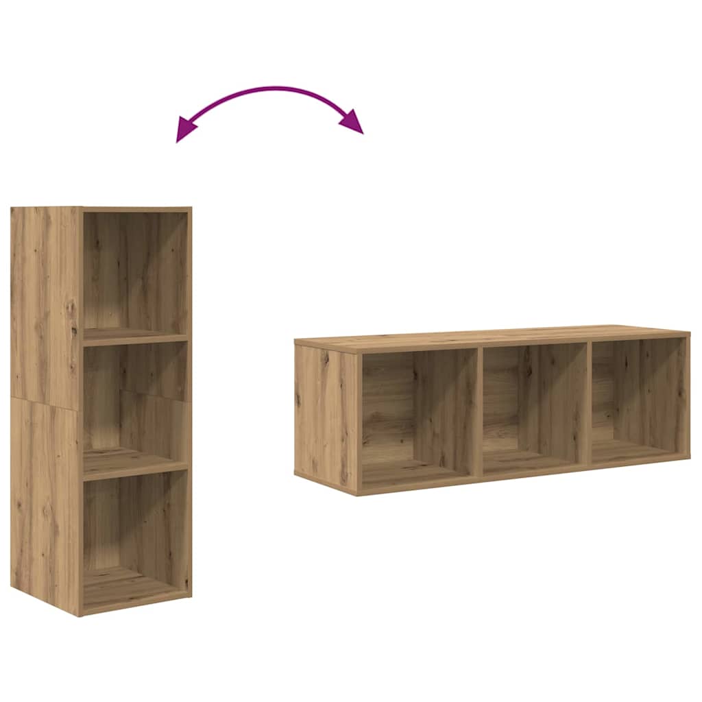 Set TV komoda Zidne Umjetnički hrast 37 x 37 x 107 cm