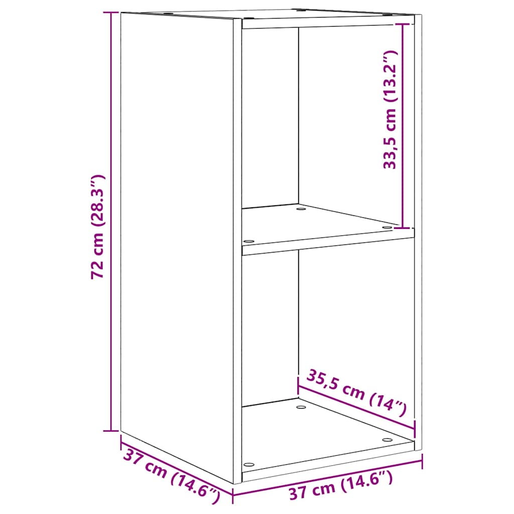Set TV komoda Zidne Umjetnički hrast 37 x 37 x 107 cm