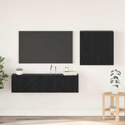 Set TV komoda 4 kom. Crni hrast Konstruirano drvo