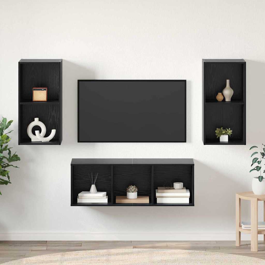 Set TV komoda Zidne 3 pcs Konstruirano drvo