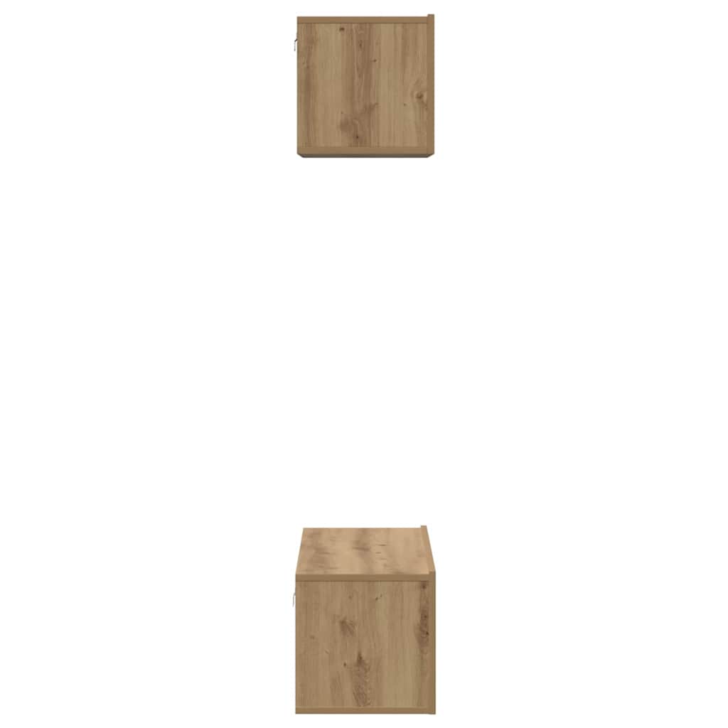Set TV komoda Zidne 2 pcs Umjetnički hrast Konstruirano drvo