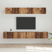 Set TV komoda Zidne 5 pcs Staro drvo Konstruirano drvo