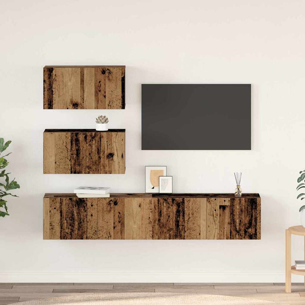 Set TV komoda Zidne 4 pcs Konstruirano drvo