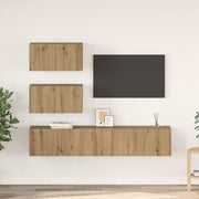 Set TV komoda Zidne 4 pcs Hrast artisan Konstruirano drvo