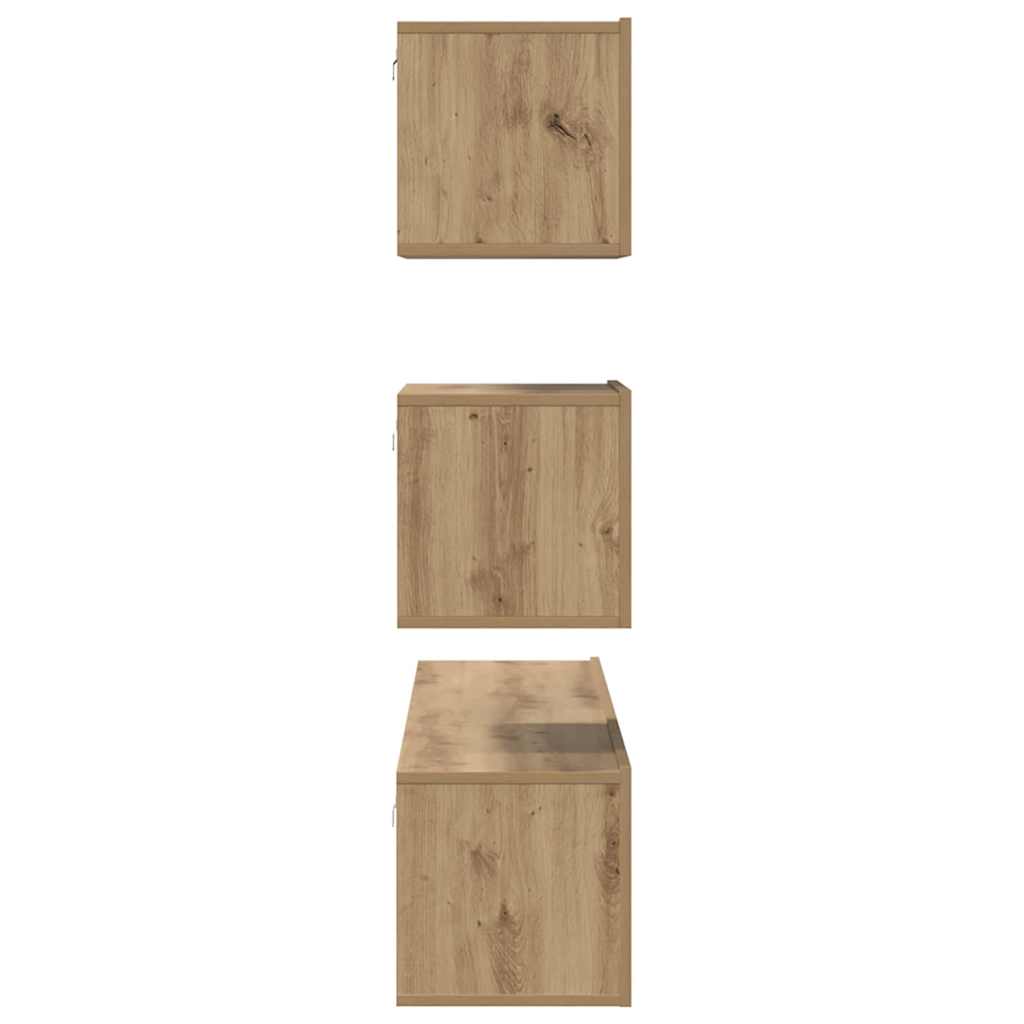 Set TV komoda Zidne 4 pcs Hrast artisan Konstruirano drvo