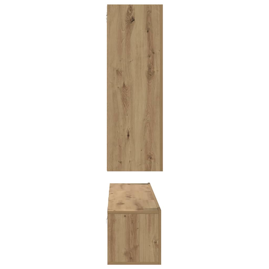Set TV komoda Zidne 5 pcs Umjetnički hrast Konstruirano drvo