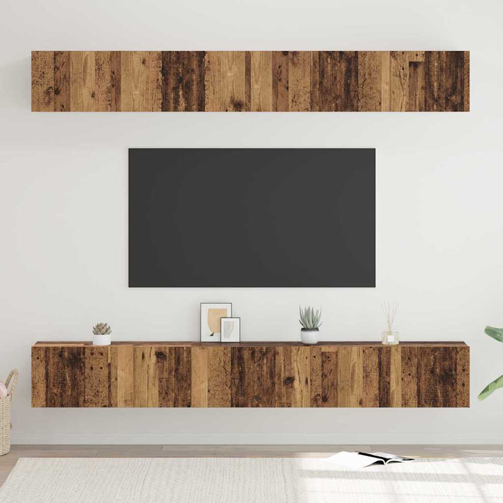 Set TV komoda Zidne 6 pcs Konstruirano drvo