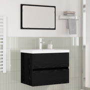 Set namještaja za kupaonicu 3 kom. Crni hrast Konstruirano drvo Crna 61 x 39 x 45 cm