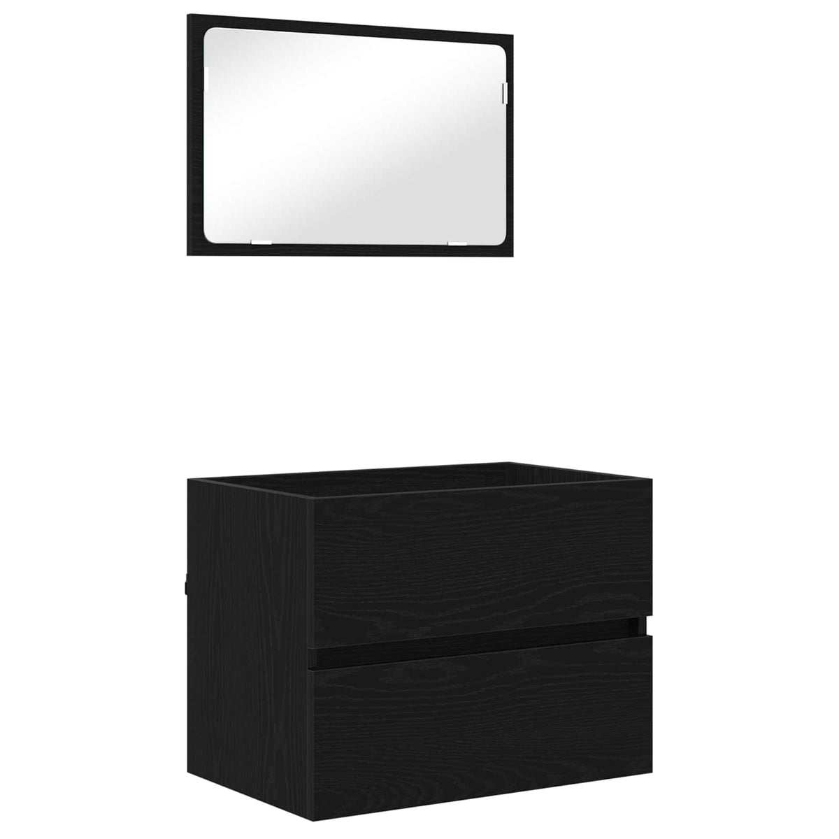 Set namještaja za kupaonicu 3 kom. Crni hrast Konstruirano drvo Crna 61 x 39 x 45 cm