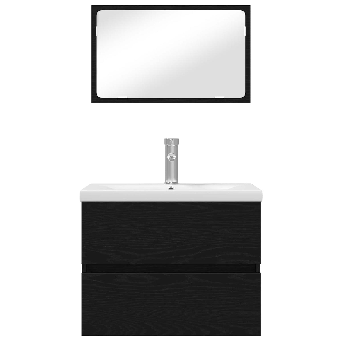 Set namještaja za kupaonicu 3 kom. Crni hrast Konstruirano drvo Crna 61 x 39 x 45 cm
