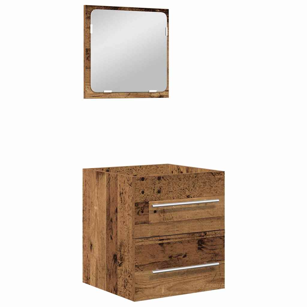 Set namještaja za kupaonicu 2 pcs Staro drvo Konstruirano drvo
