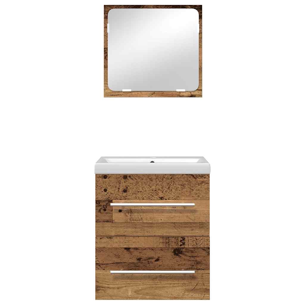 Set namještaja za kupaonicu 2 pcs Staro drvo Konstruirano drvo