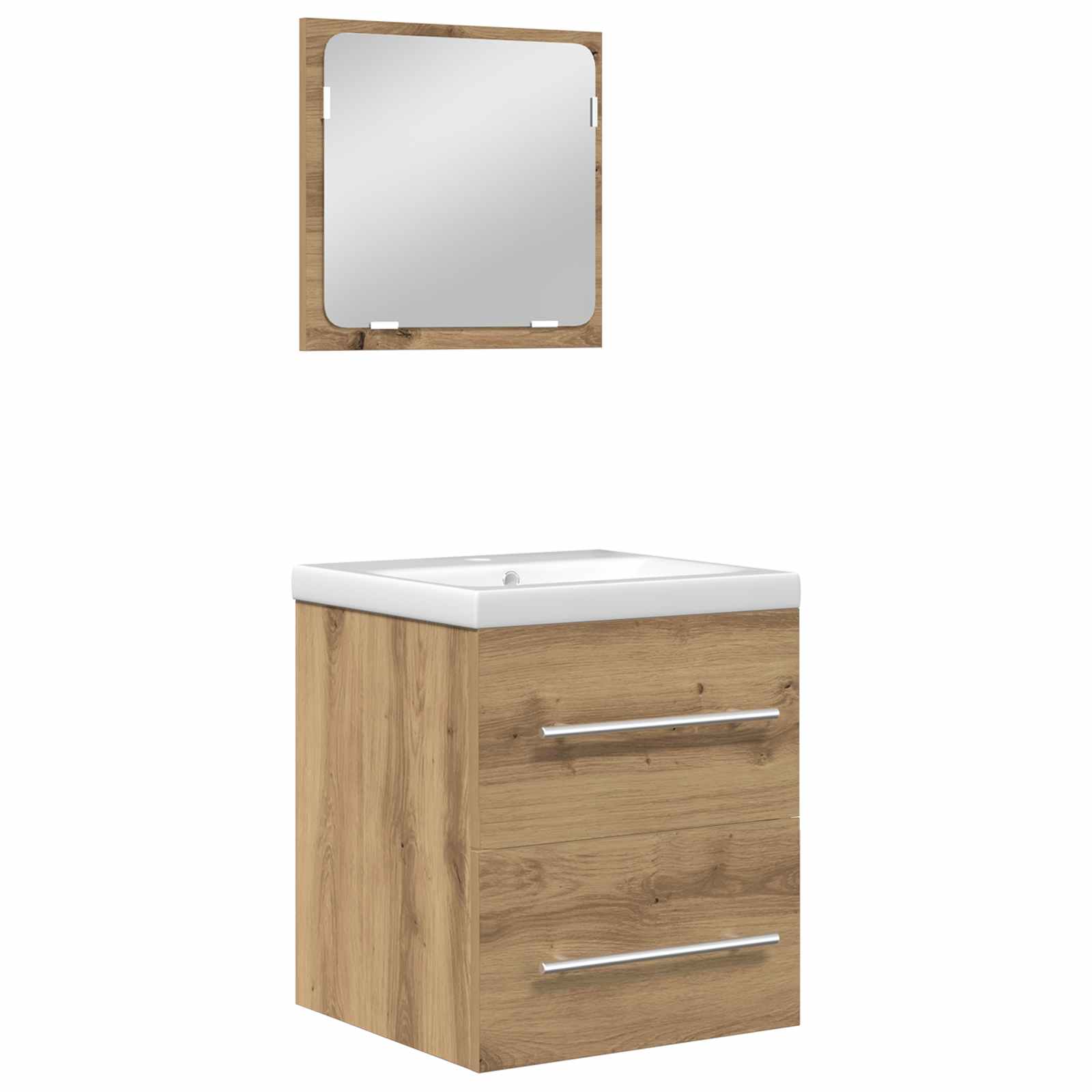 Set namještaja za kupaonicu s ladicama 2 pcs Umjetnički hrast