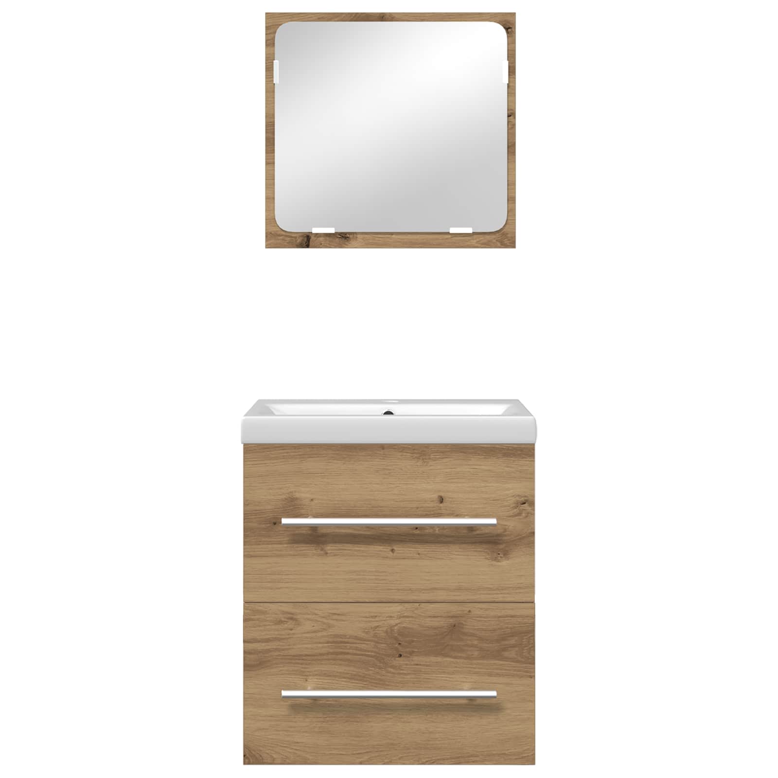 Set namještaja za kupaonicu s ladicama 2 pcs Umjetnički hrast